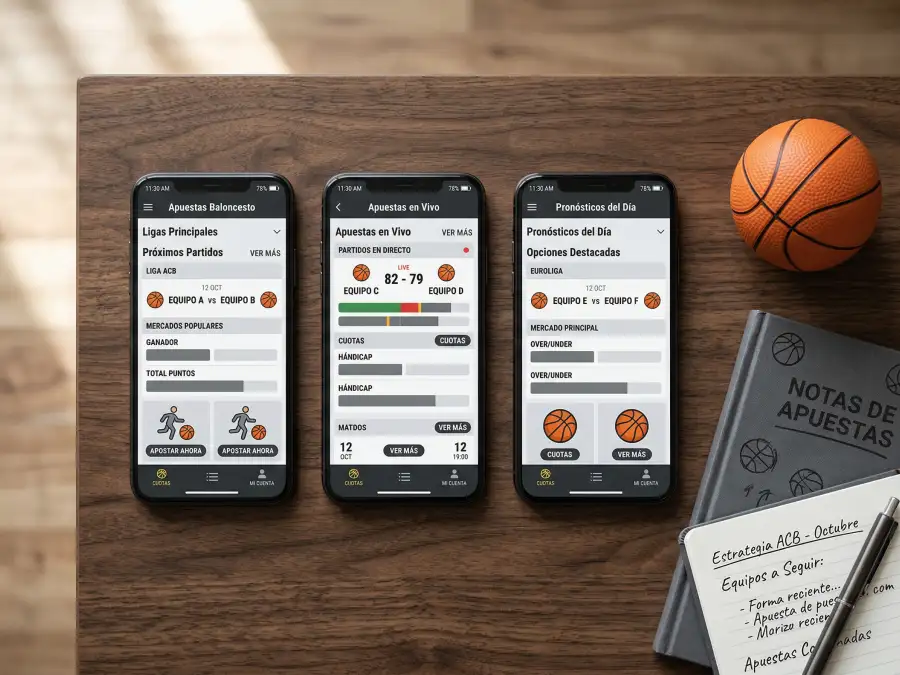 Comparativa de aplicaciones de sportsbooks NBA